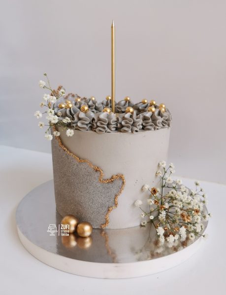 srebrny tort